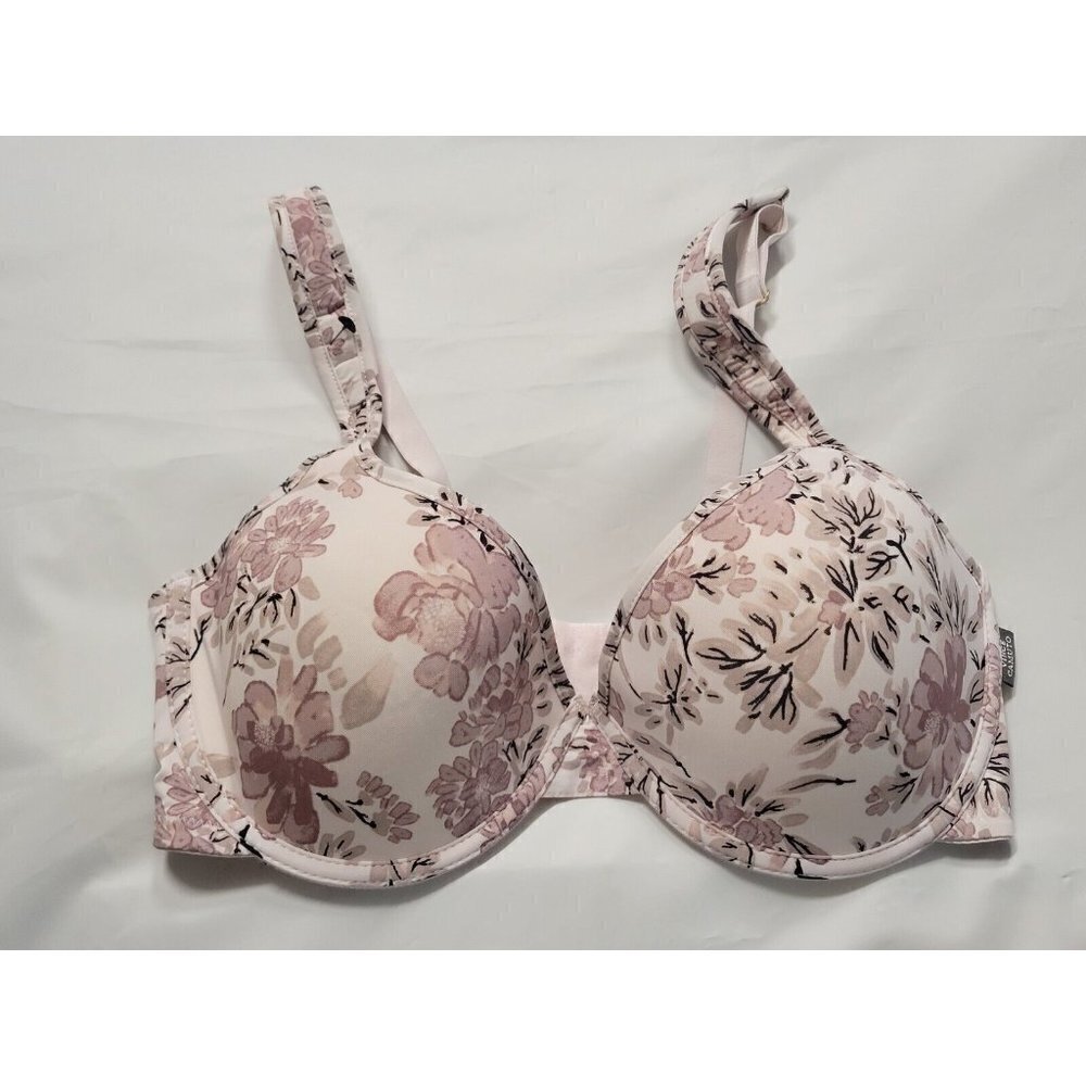 Vince Camuto Floral Light Pink Underwire T-Shirt Bra